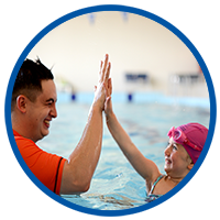 Preschool kids swimming at Hilton Brown Swimming